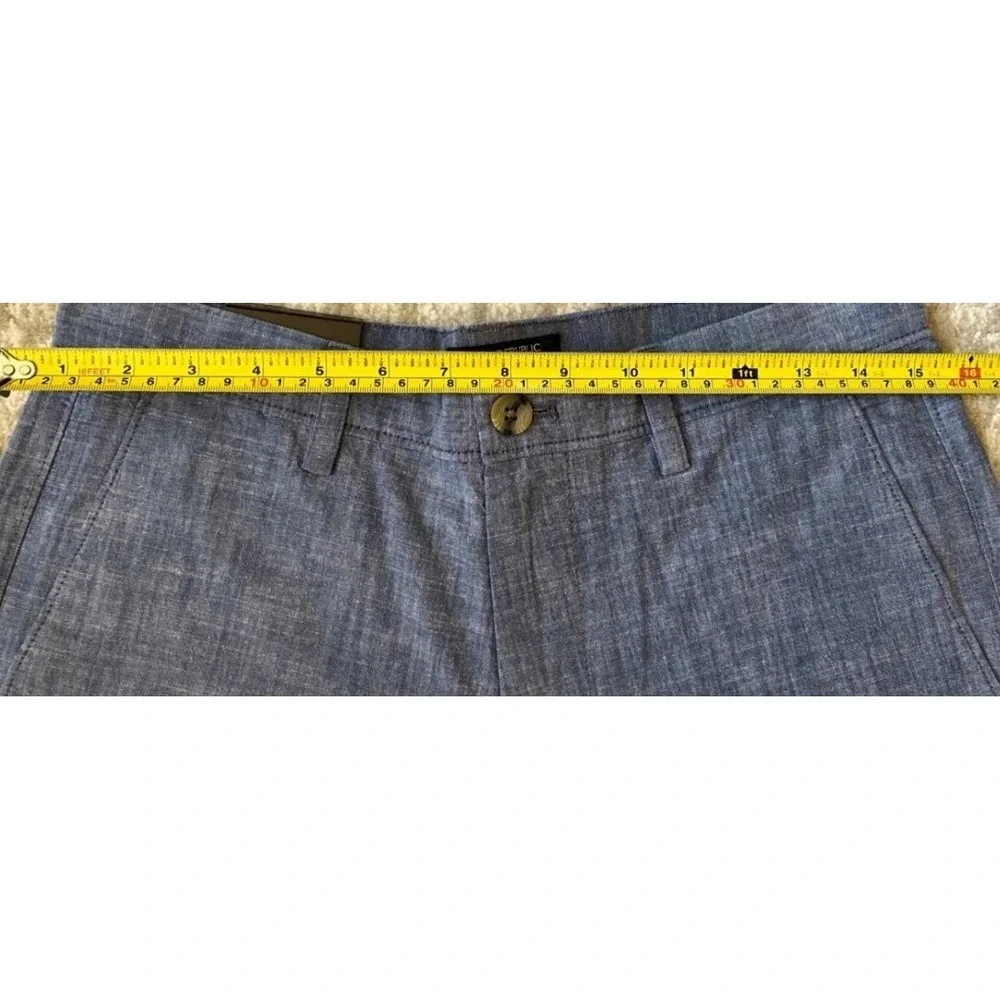 BRAND NEW! Banana‎ Republic Mens 29 Chambray Shorts Blue Slim Fit 9 Inch Inseam